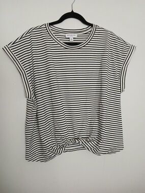 Marc New York Jeans striped twist‑front tee size XL